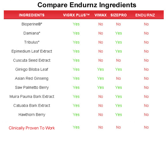 endurnz  ingredients